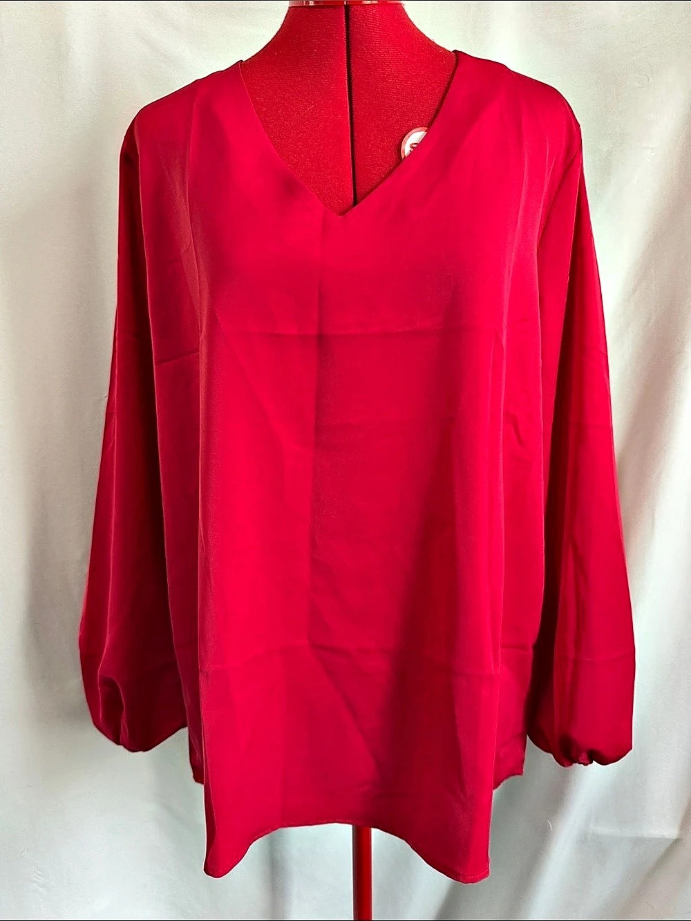 Long Sleeve Blouse in Pink Size XL Like New